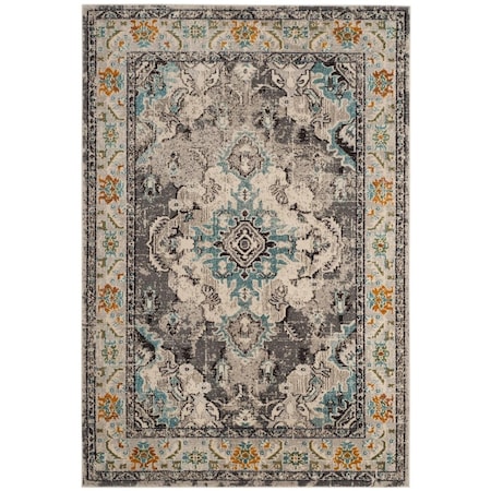 Safavieh 12 x 18 ft. Monaco Power Loomed Large Rectangle Area Rug Grey & Light Blue MNC243G-1218